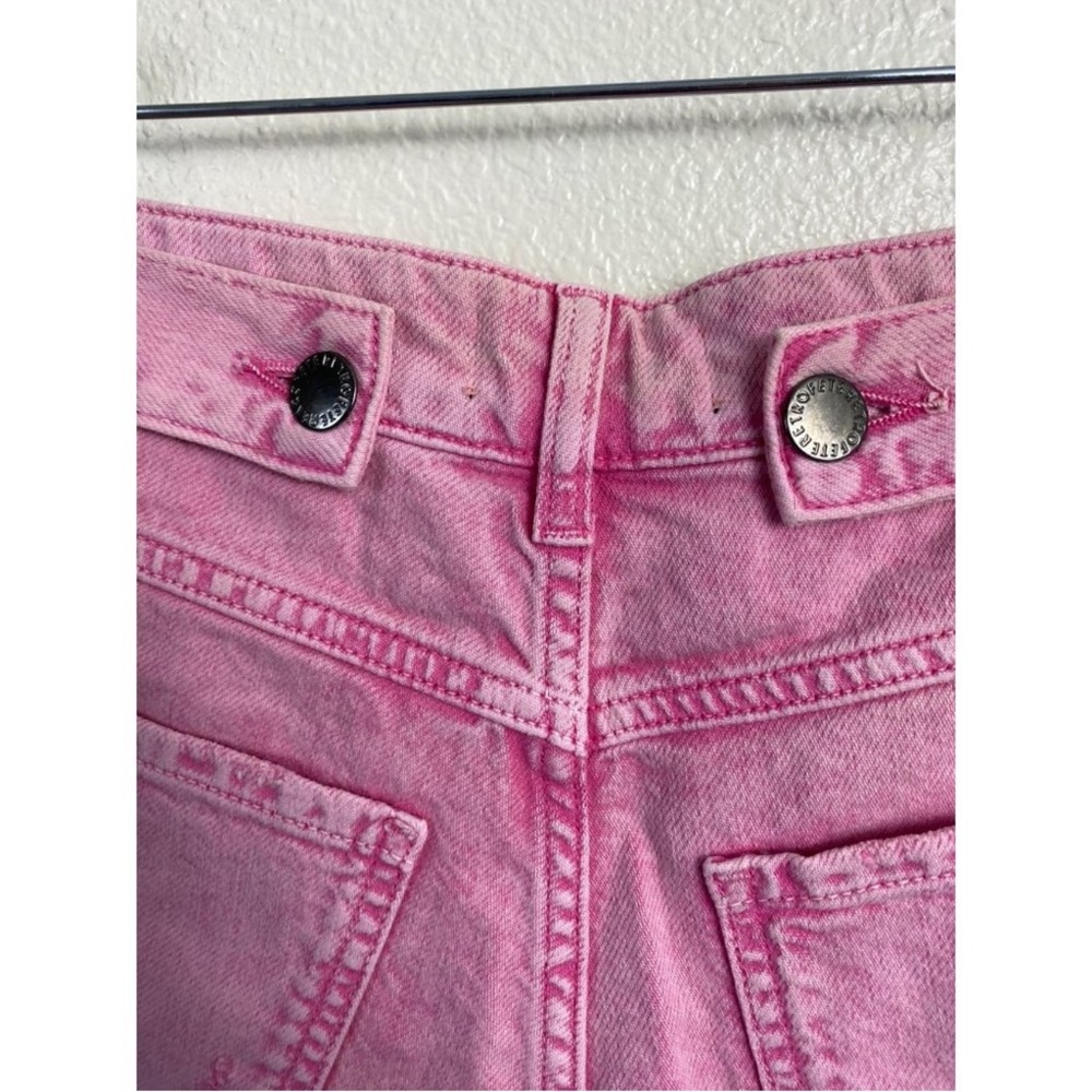 Retrofête Tessa Vintage Pink Distressed Raw Hem Festival Jean Short 26 High Rise - Picture 15 of 16